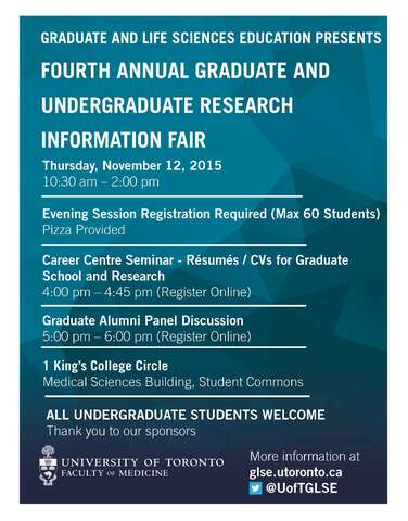 Fourth Annual Graduate and Undergraduate Research Information Fair